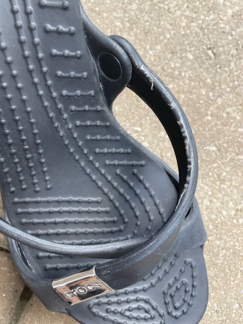 Crocs Cyprus IV Black Platform Heel Sandals Comfort Criss Cross Slip On Chunky - Picture 12 of 14